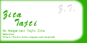 zita tajti business card